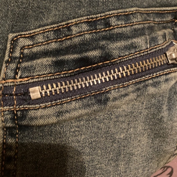 FP Lennox Racer Jumpsuit Utility Jean Denim Zip zip M Med Pockets - Picture 13 of 15